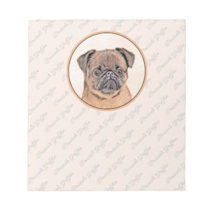 Brussels Griffon Smooth Painting Original Dog Art Notizblock