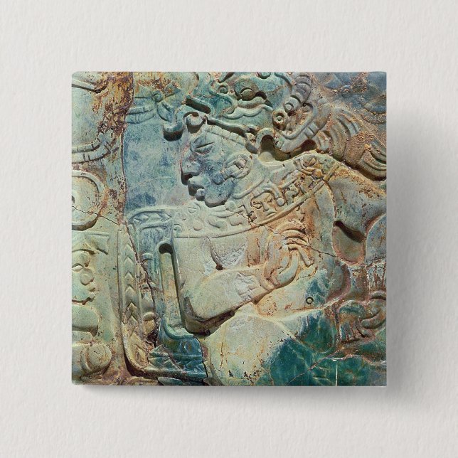 Brust des Königs und des Höflings von Tikal Button (Vorderseite)