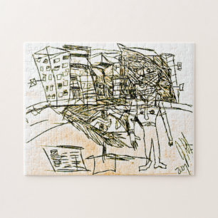 BRUST GESICHT STADT PUZZLE