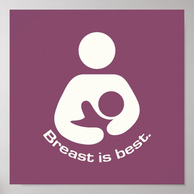 Brust ist das beste Symbol Poster (Vorne)