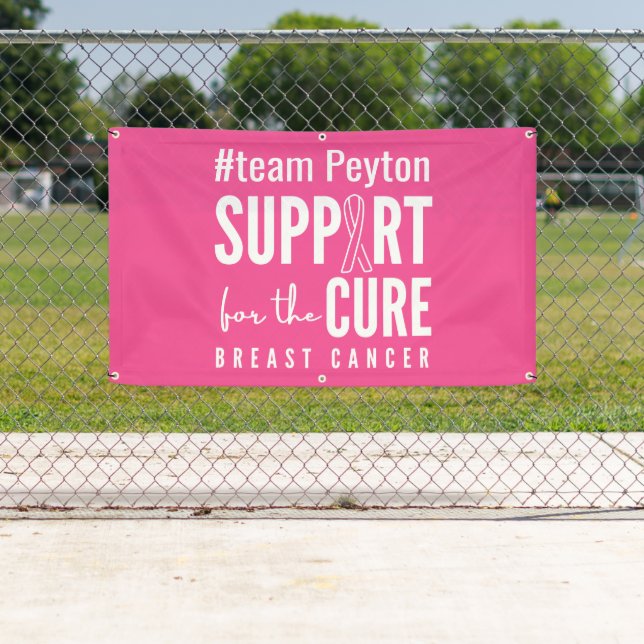 Brust-Krebs-Banner Außenrosa-Zeichen Banner (Insitu)