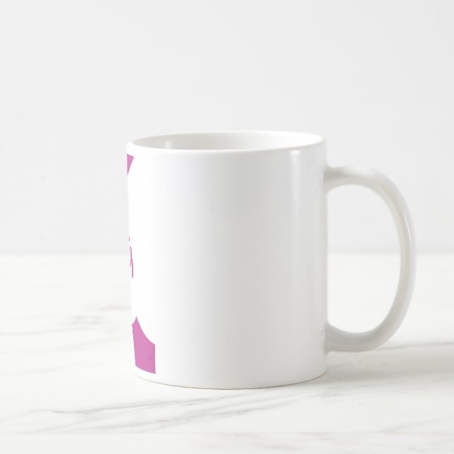 Brust-Krebs-Bewusstsein Art Print Kaffeetasse (Rechts)