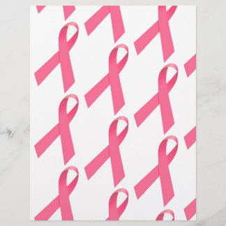 Brust-Krebs-Bewusstsein Ribbon Print Flyer