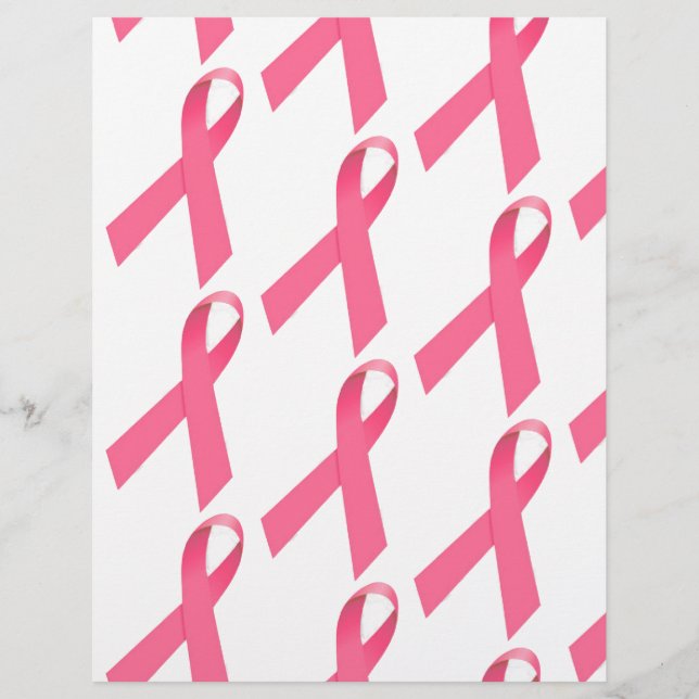Brust-Krebs-Bewusstsein Ribbon Print Flyer (Vorne)