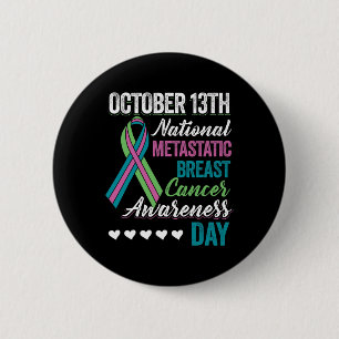 Brust-Krebs-Bewusstsein Tag 13. Oktober Button