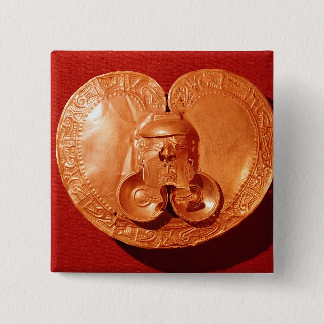 Brust mit einem menschlichen Gesicht Button (Vorderseite)