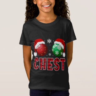 Brust Nüsse Weihnachts Funny Matching Couple Chest T-Shirt