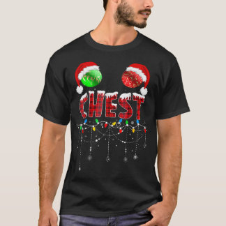 Brust Nüsse Weihnachts Funny Matching Couple Chest T-Shirt