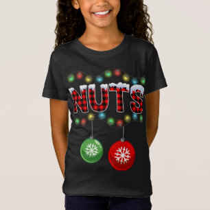 Brust Nüsse Weihnachtslicht Matching Couple Cheste T-Shirt