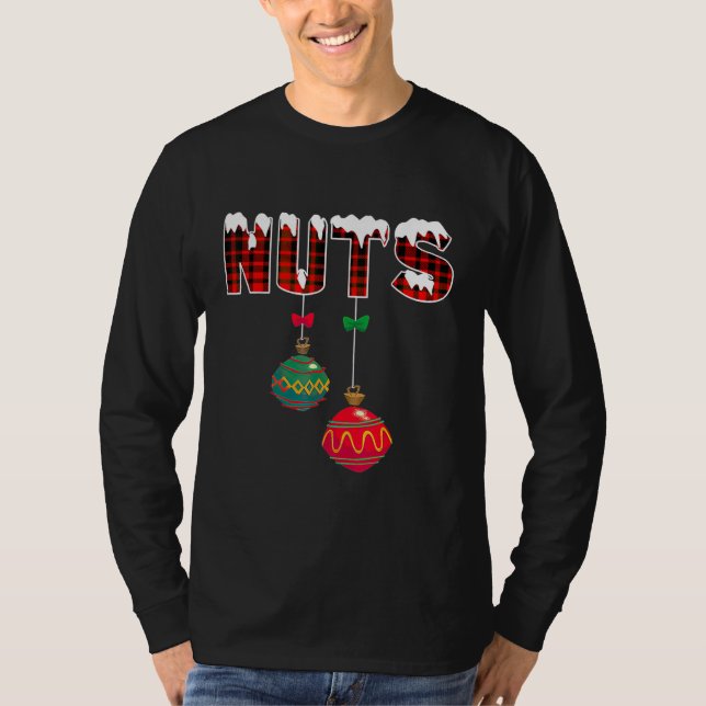 Brust Nuts Funny Matching Kastanien Weihnachten T-Shirt (Vorderseite)