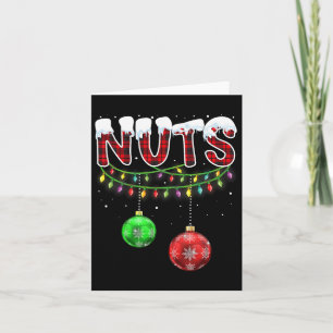 Brust Nuts Matching Kastanien Spaß Weihnachten Paa Karte