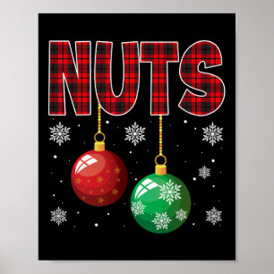 Brust Nuts Matching Kastanien Spaß Weihnachten Paa Poster
