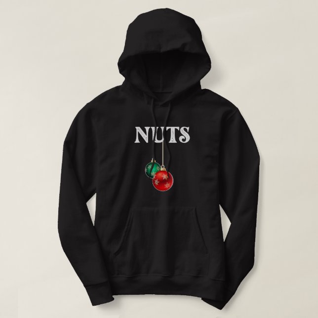 Brust Nuts Matching Kastanien Weihnachtskuppel Nu Hoodie (Design vorne)