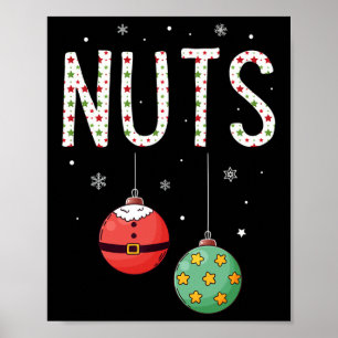 Brust Nuts Matching Kastanien Weihnachtskuppel Nu Poster
