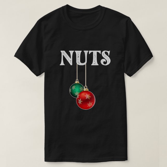 Brust Nuts Matching Kastanien Weihnachtskuppel Nu T-Shirt (Design vorne)