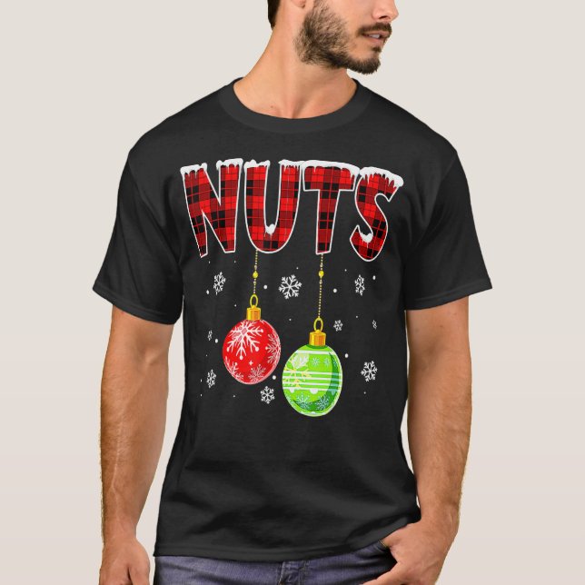 Brust Nuts Paare Weihnachtskastanien Erwachsene Ma T-Shirt (Vorderseite)