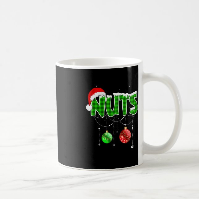 Brust Nuts Spaß Matching Kastanien Weihnachtskuche Kaffeetasse (Rechts)