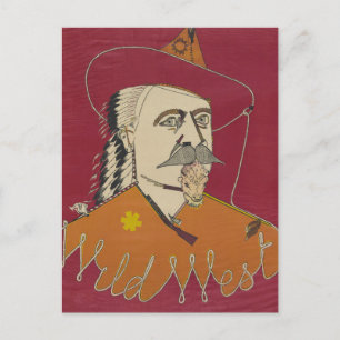 Brustbild von Buffalo Bill Postkarte