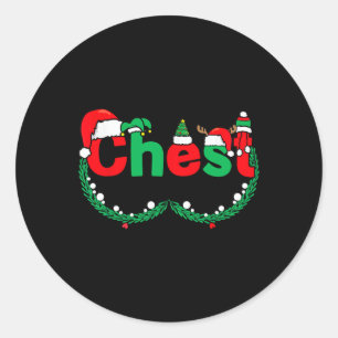Brustkerne Matching Paare Kastanien Funny Christ Runder Aufkleber