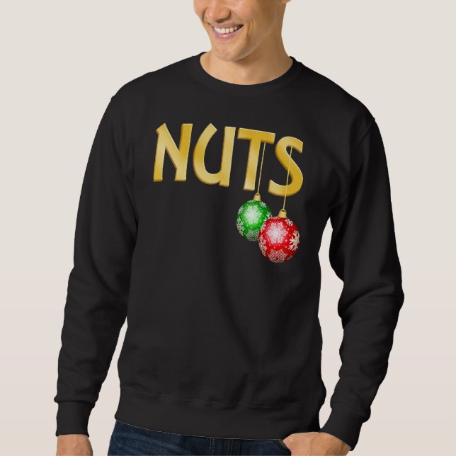 Brustkerne Matratzen Kastanien Weihnachtskuppel Sweatshirt (Vorderseite)