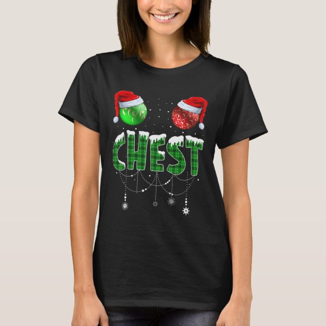 Brustkerne Weihnachten Mattierung Couple Chestnut  T-Shirt (Vorderseite)