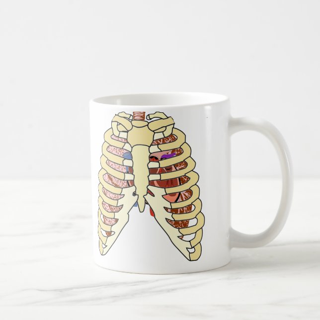 Brustkorb-Lungen u. Herz Kaffeetasse (Rechts)