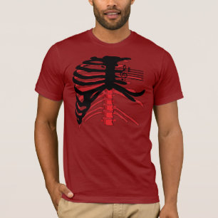 Brustkorb (Rot/Schwarzes) T-Shirt