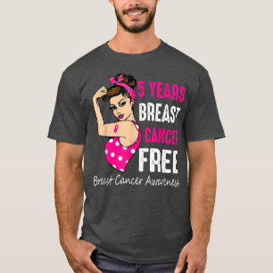 Brustkrebs 5 Jahre Riveter Ribbon Brust T-Shirt