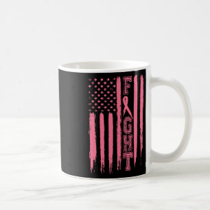 Brustkrebs Amerikanische Flagge Brustkrebsüberlebu Kaffeetasse