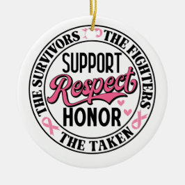 Brustkrebs - Aufschwung Keramik Ornament