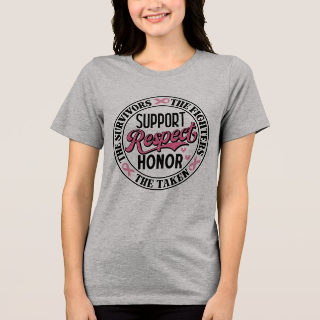 Brustkrebs - Aufschwung Tri-Blend Shirt (Vorderseite)