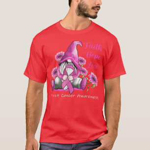 Brustkrebs-Auszeichnungen Gnomes Sonnenblume Band T-Shirt
