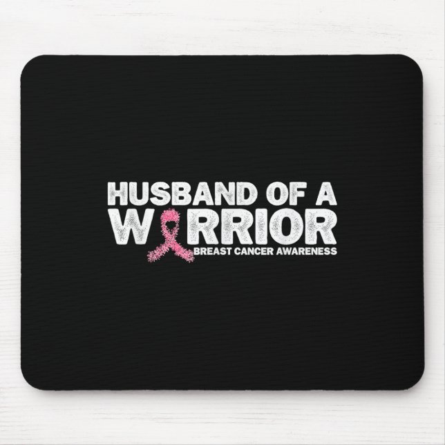 Brustkrebs-Awa, ein Mann eines Kriegers, rosa Ribb Mousepad (Vorne)