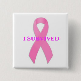 Brustkrebs Awarness überlebte ich Knopf Button