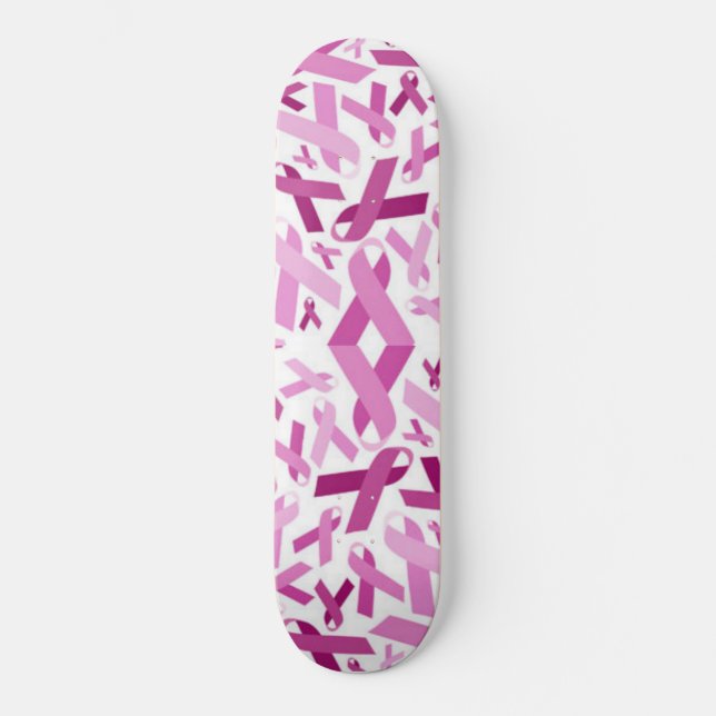 Brustkrebs-Band-Skateboard Skateboard (Vorderseite)