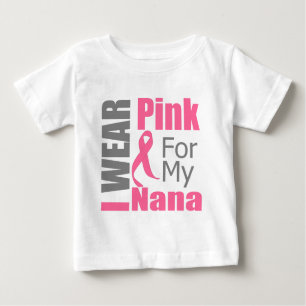 Brustkrebs-Band trage ich rosa Nana Baby T-shirt