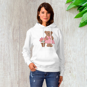 Brustkrebs-Bären in rosa Kleid Hoodie