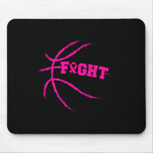 Brustkrebs bekämpfen Basketball Spieler rosa Band Mousepad
