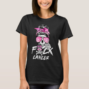 Brustkrebs bekämpfen Frauen Krieg rosa Band-Messy T-Shirt