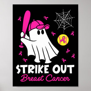 Brustkrebs bekämpfen Ghost Softll Lustige Brust Poster