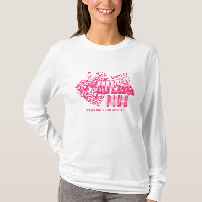 Brustkrebs bekämpft rosa Schleife Inspiration T-Shirt (Vorderseite)