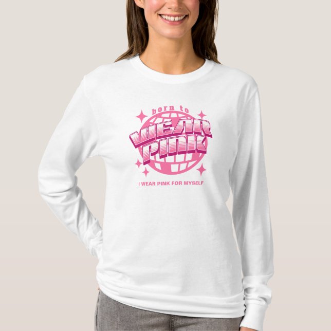 Brustkrebs bekämpft rosa Schleife Inspiration T-Shirt (Vorderseite)
