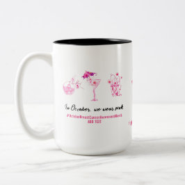 Brustkrebs bekämpft rosa Schleife Inspiration Zweifarbige Tasse