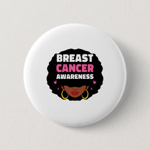 Brustkrebs-Bewusstsein Afrikanischer Amerikanische Button