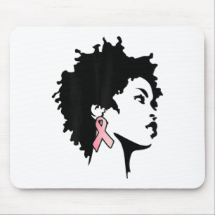 Brustkrebs-Bewusstsein Afro American Mousepad
