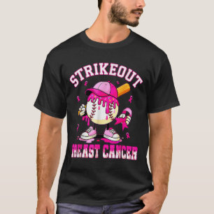 Brustkrebs-Bewusstsein Baseball-Drip-P schlagen T-Shirt