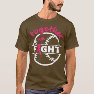 Brustkrebs-Bewusstsein Baseball gemeinsam bekämpfe T-Shirt