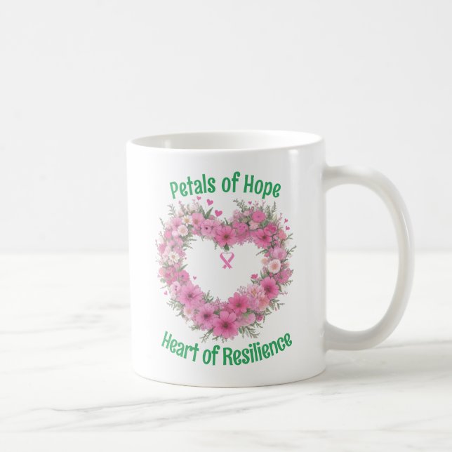 Brustkrebs-Bewusstsein Blumenkohl Kaffeetasse (Rechts)