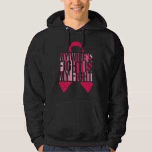 Brustkrebs Bewusstsein Ehefrau Husband Matching Hoodie