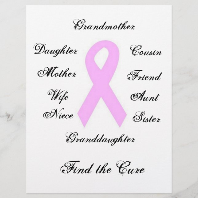 Brustkrebs-Bewusstsein Flyer (Vorne)